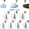 7 Pieces Round Hole Russian Piping Nozzles Set,Stainless Steel Pastry Tips, Graduated Sizes,Nozzles Tips Piping Set For Pastry Fondant,Cake Decorating Supplies Baking Set Tools